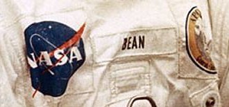 Apollo 12 beta cloth patch on suit
