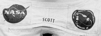 Apollo 9 beta cloth patch on Scott's suit