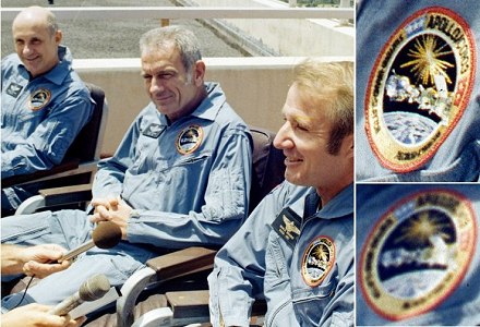 Patches worn by the ASTP crew after the mission