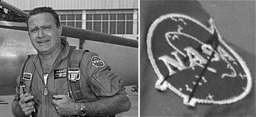 DFRC 3 inch NASA vector patch worn by John B. McKay