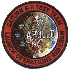 Apollo Saturn S-II Test Team Launch Operations Red Crew replica patch