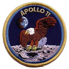 Lion Brothers plastic backed Apollo 11 patch