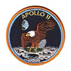 Lion Brothers orange border Apollo 11 patch