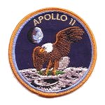 Lion Brothers orange border Apollo 11 patch