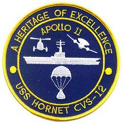 Apollo 11 recovery patch replica