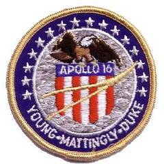 Cape Kennedy Medals 3 inch Apollo 16 patch