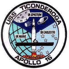 Apollo 16 recovery patch replica