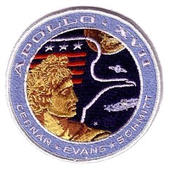 Apollo 17 initialed crew patch