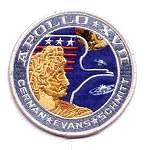 Lion Brothers Apollo 17 patch with thin plastic coating on reverse