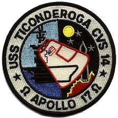 Apollo 17 recovery patch Randy Hunt replica