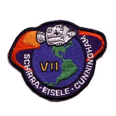 Cape Kennedy Medals 3 inch Apollo 7 patch