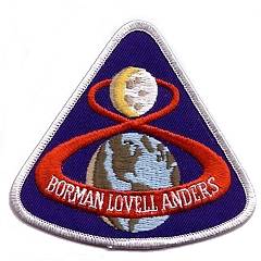 Lion Brothers plastic backed Apollo 8 patch