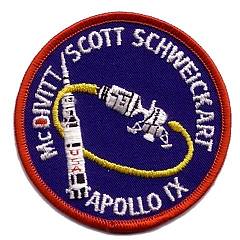 Lion Brothers plastic backed Apollo 9 patch