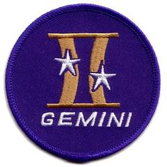 Blue background Gemini Project replica patch