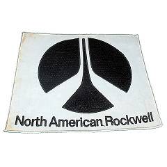 North American Rockwell logo & text back patch