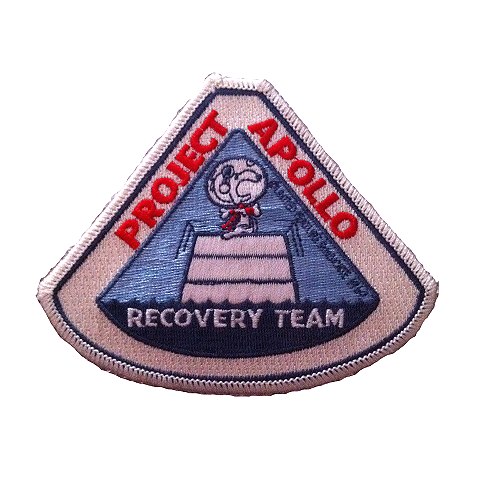 PROJECT APOLLO RECOVERY TEAM NASA SPACE PATCH 5.75” X 4.5” SNOOPY 