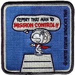 Snoopy Report That Man To Mission Control reproduction patch