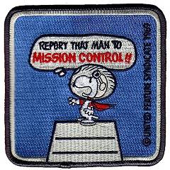 Snoopy Report That Man To Mission Control reproduction patch