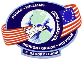 STS-51E mission insignia with Baudry Garn tab