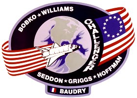 STS-51E mission insignia with Baudry only tab